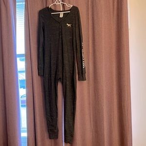 Womens small onesie pajamas from Pink Victoria’s Secret